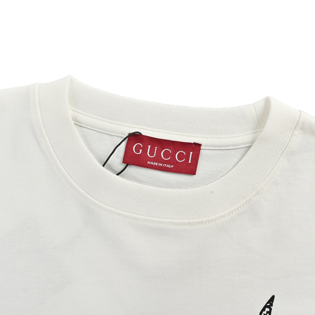 Gucci & Balenciaga letter print flocked short sleeves