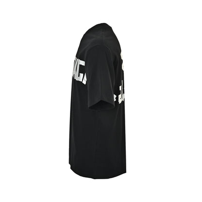 Balenciaga masking paper black and silver tape printed short sleeves