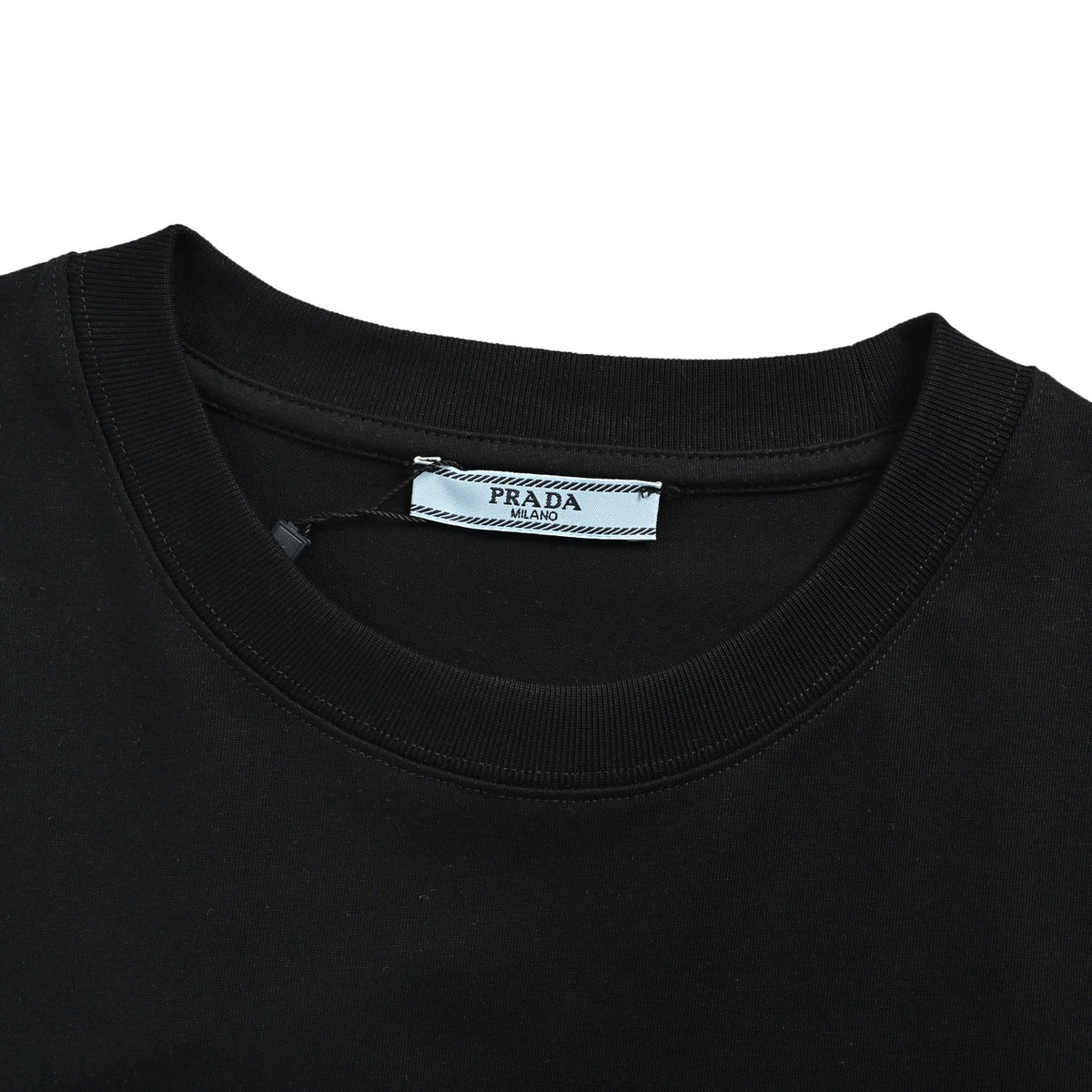 Prada dark logo embroidered short sleeves