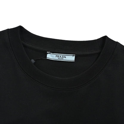 Prada dark logo embroidered short sleeves