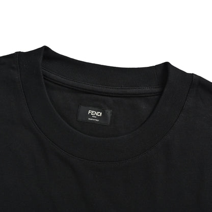 Fendi dark pattern beaded embroidered short sleeves