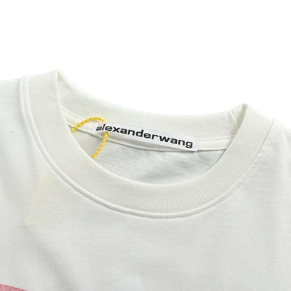 Alexander Wang red lip ice cube print short sleeves