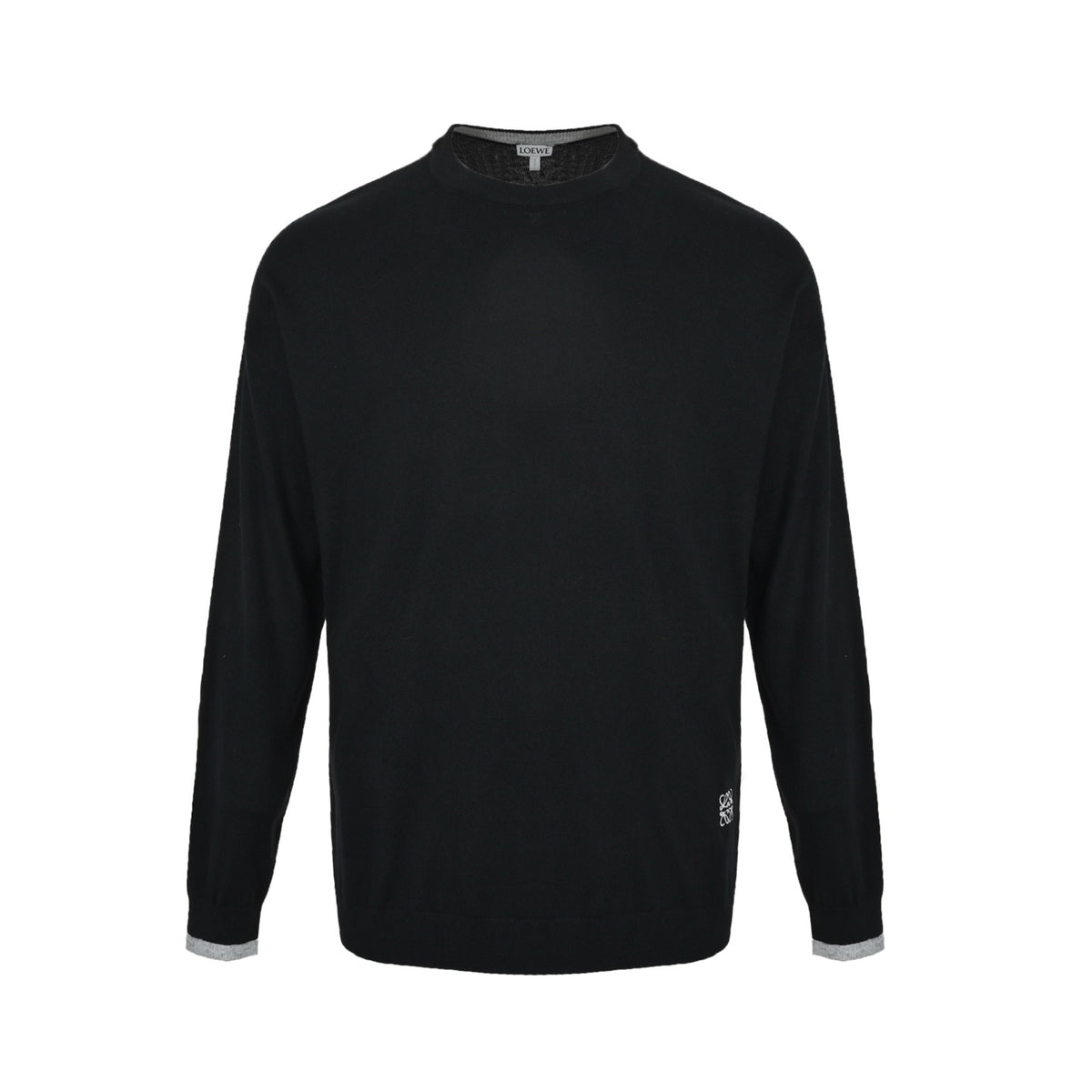 Loewe/Luoyiwei Anagram hem embroidered crew neck sweater