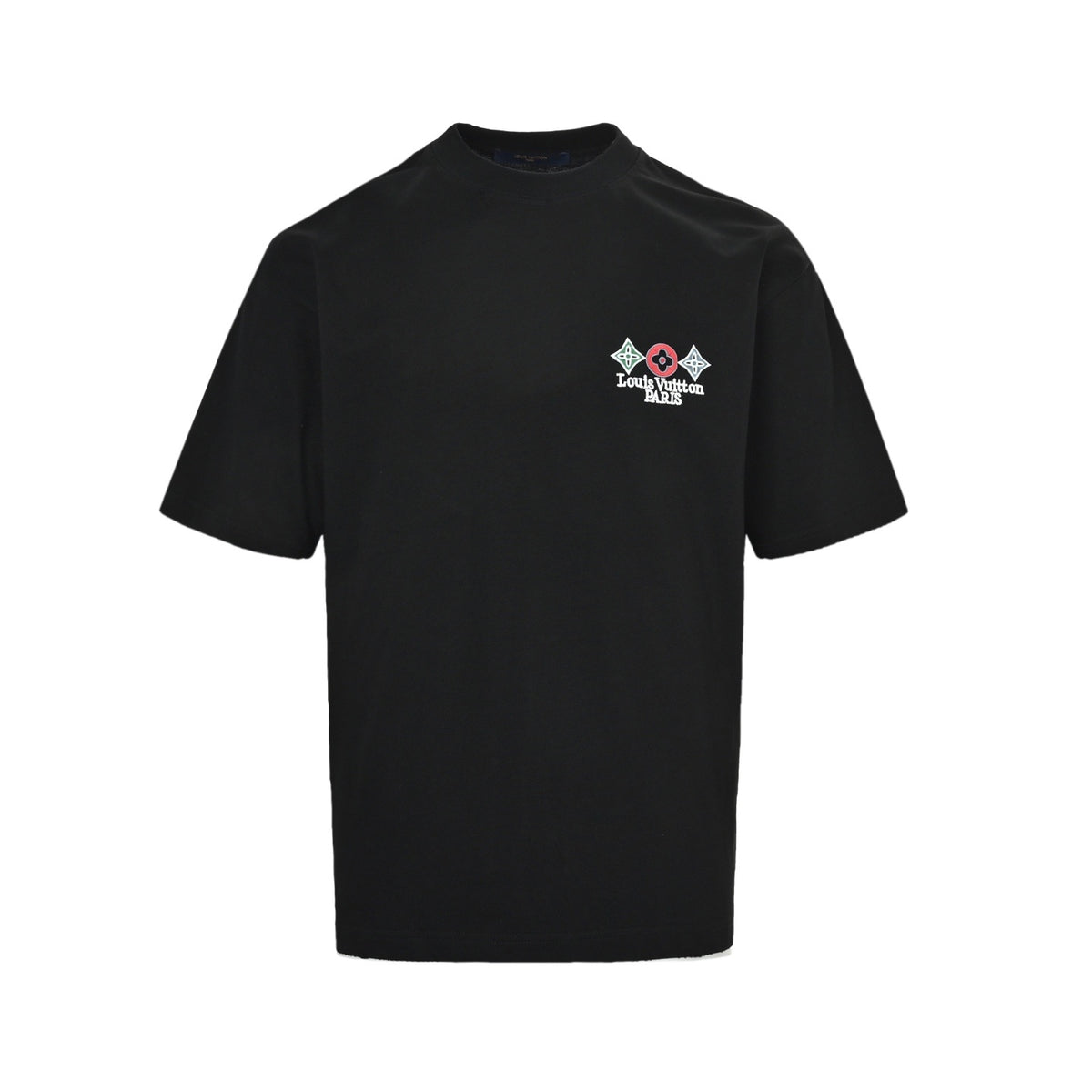 Louis Vuitton 26ss three-flower embroidered short sleeves