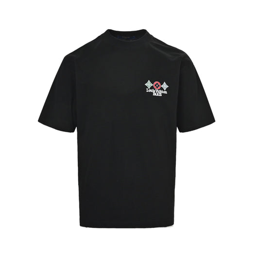 Louis Vuitton 26ss three-flower embroidered short sleeves