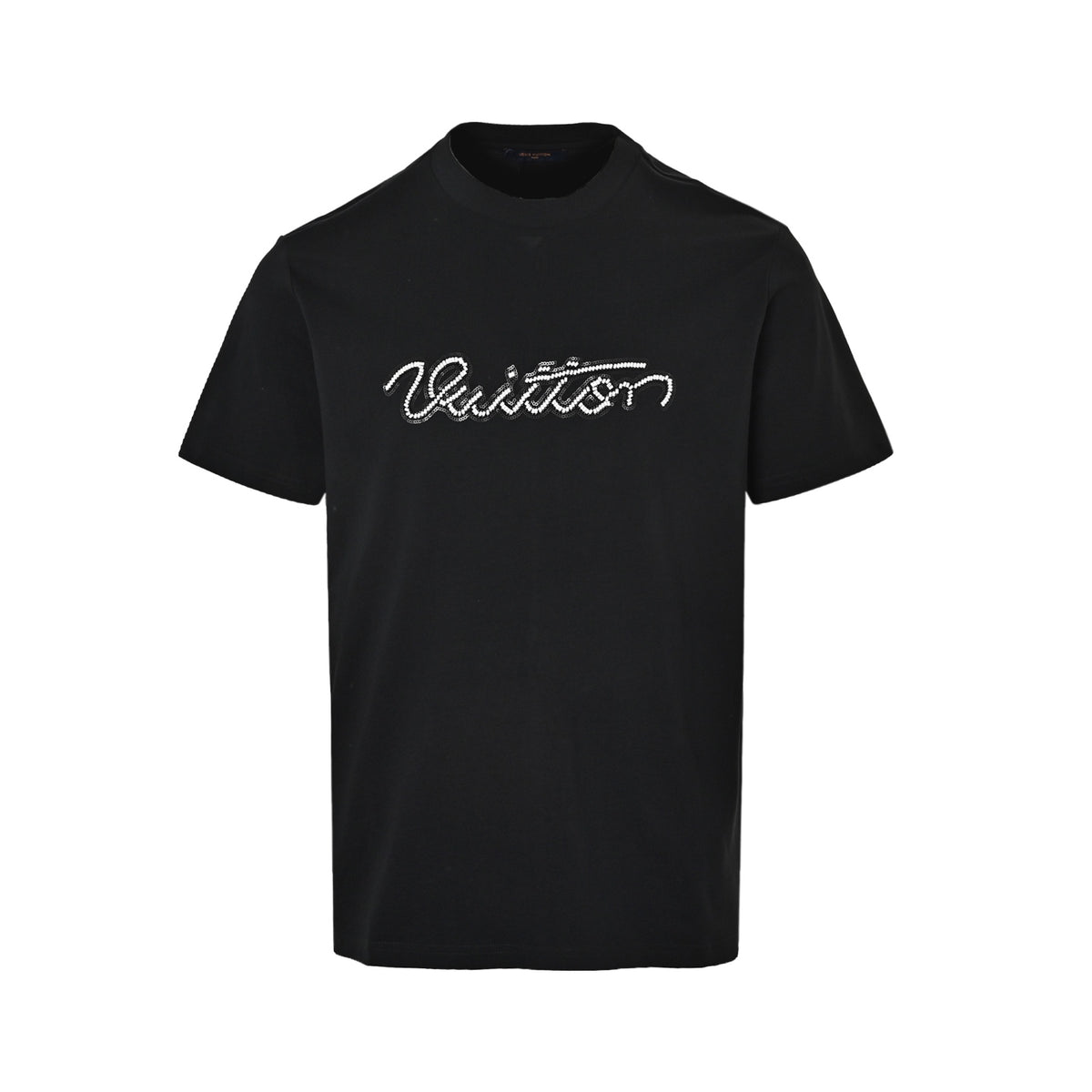 Louis Vuitton 26ss beaded signature letter short sleeves