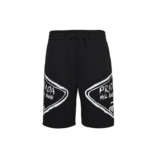 Prada hand-painted triangle logo shorts