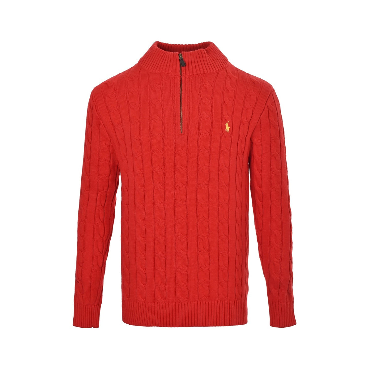 Ralph Lauren cable knitted half-zip sweater