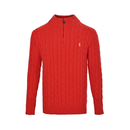 Ralph Lauren cable knitted half-zip sweater