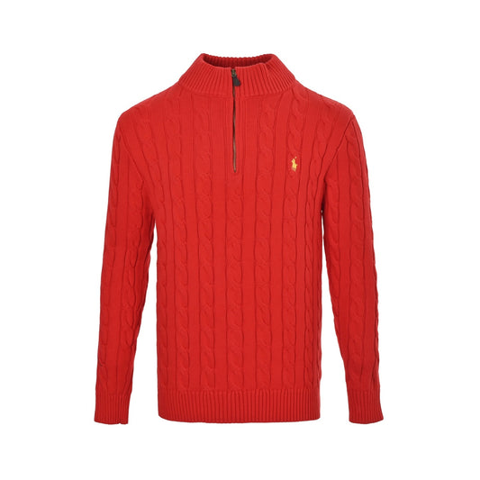 Ralph Lauren cable knitted half-zip sweater