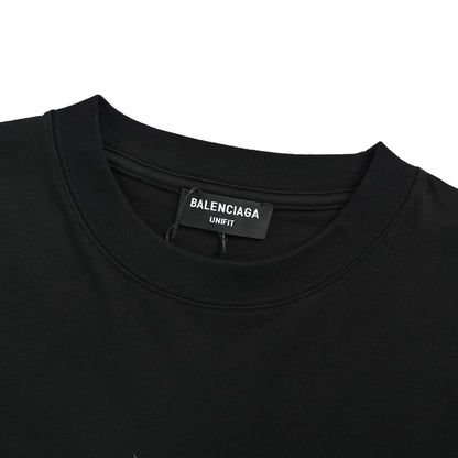 Balenciaga melted letter print short sleeves