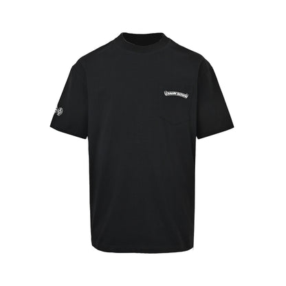 Chrome Hearts/Chrome Heart Pink Sword Print Short Sleeve