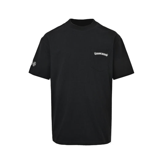 Chrome Hearts/Chrome Heart Pink Sword Print Short Sleeve