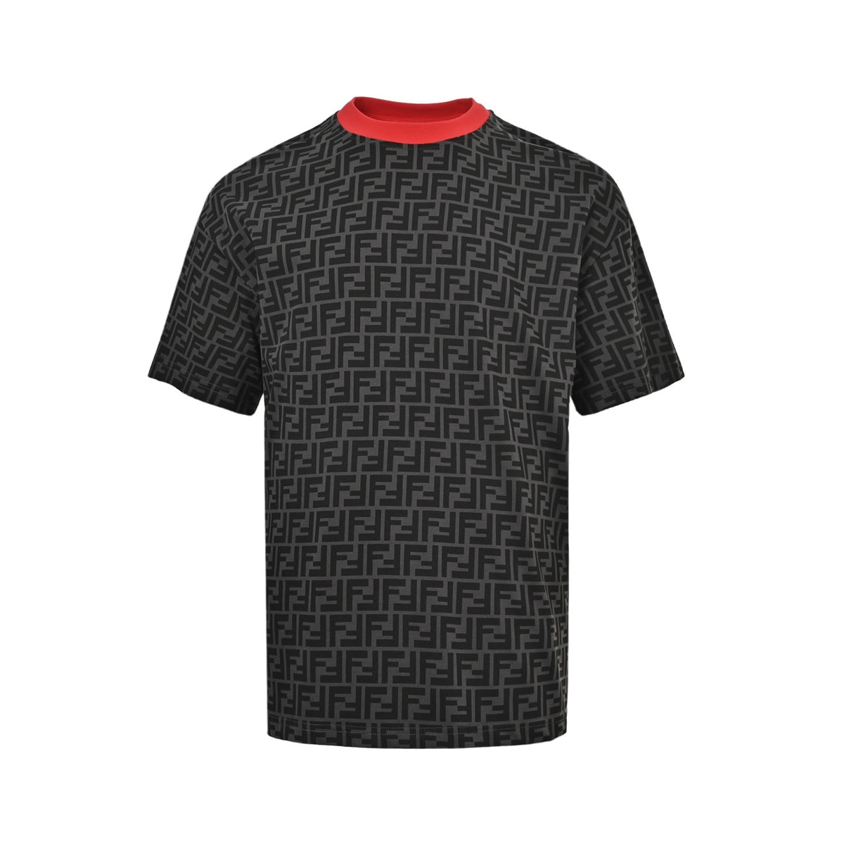 Fendi full printed FF contrasting collar short sleeves