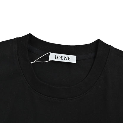 Loewe/Luo Yiwei 26ss flower vine logo printed short sleeves