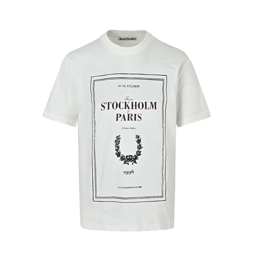 Acne studios 25Fw letter pattern short sleeves