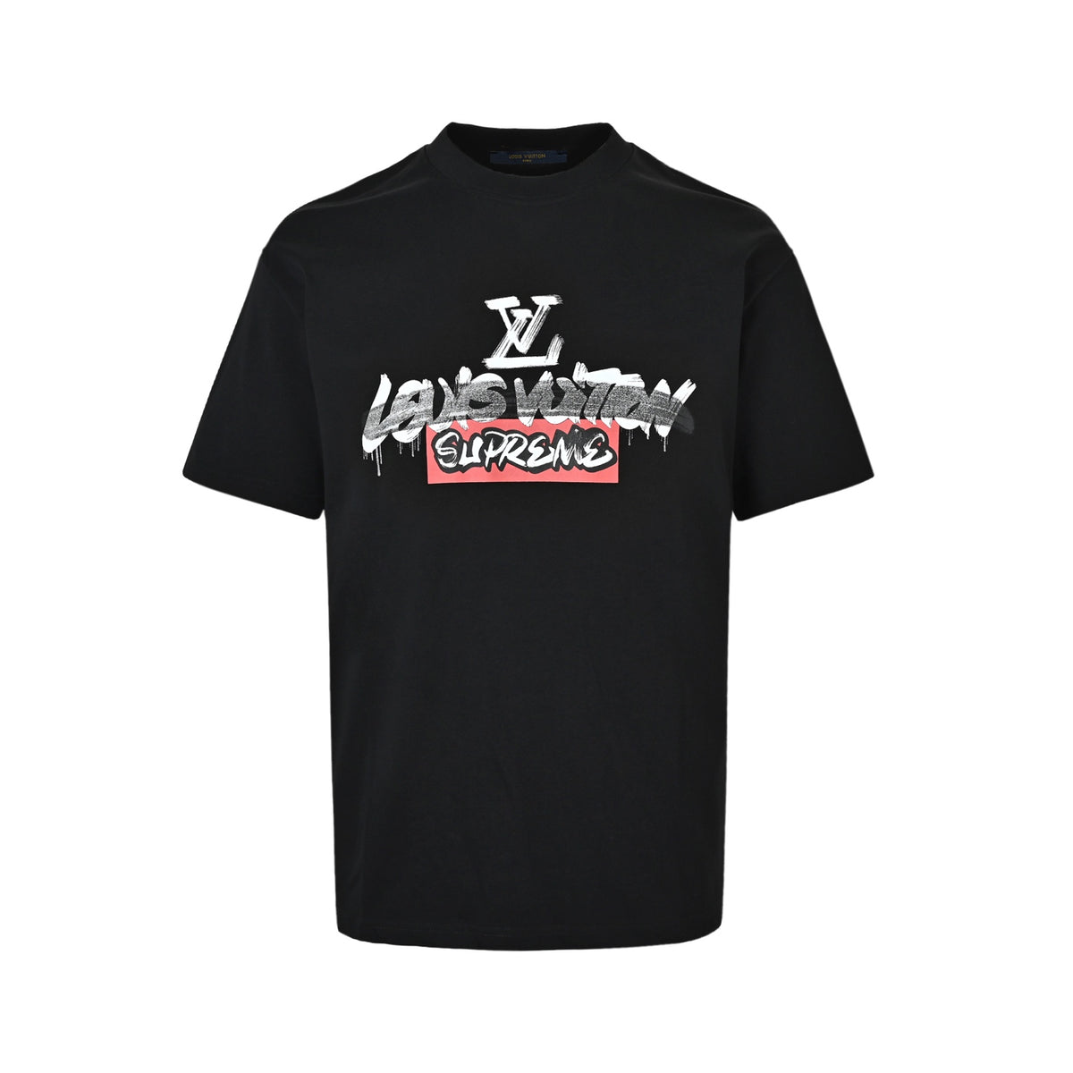 Louis Vuitton & Supreme joint logo graffiti printed short sleeves