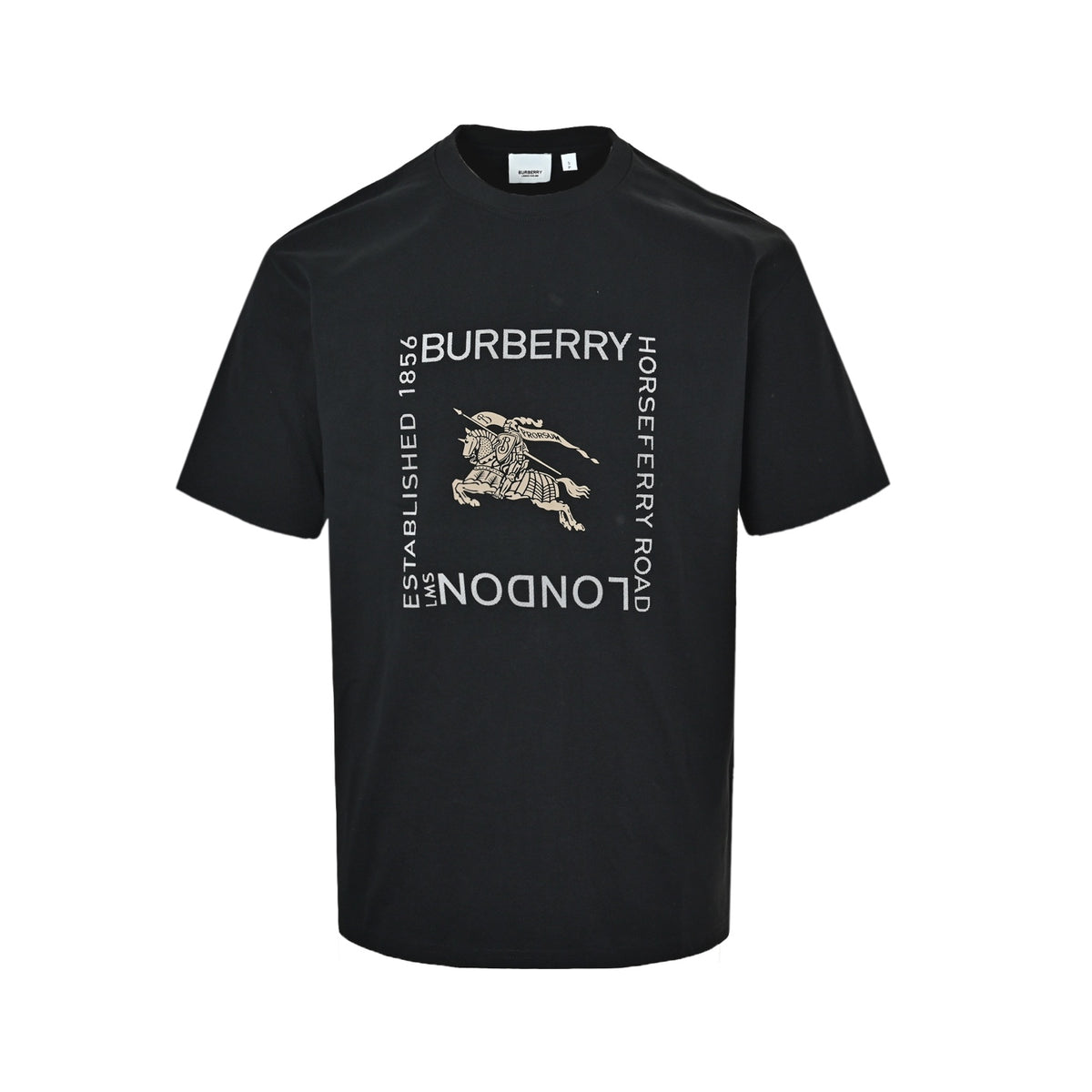 Burberry Letter Slogan Horse Print Short Sleeve