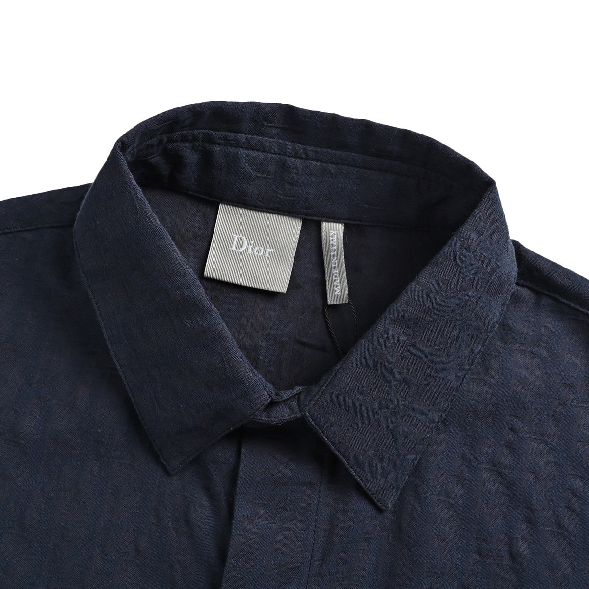 Dior 26ss dark pattern jacquard short-sleeved shirt