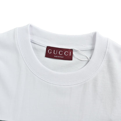 Gucci horsebit embroidered web short sleeves