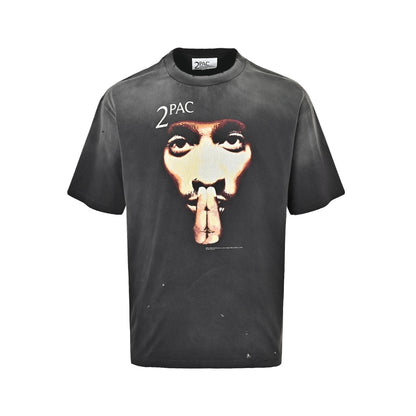 SAINT MICHAEL 25ss 2PAC character print short sleeves