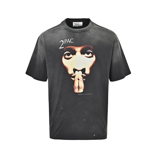 SAINT MICHAEL 25ss 2PAC character print short sleeves
