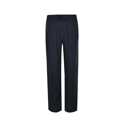 Prada triangle brand linen solid color casual trousers