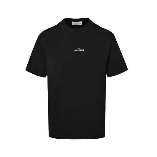 Stone Island compass coordinates printed short-sleeved shirt