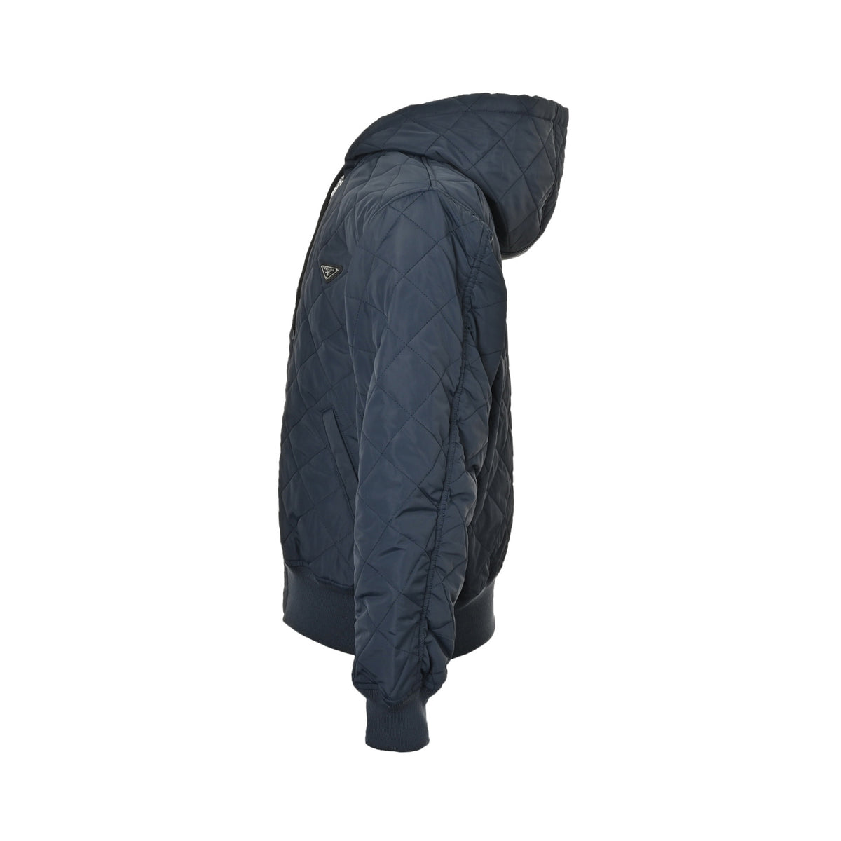 Prada rhombus lightweight hooded cotton coat