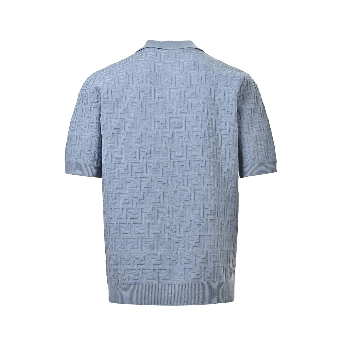 Fendi FF dark pattern all-over printed knitted Polo short sleeves