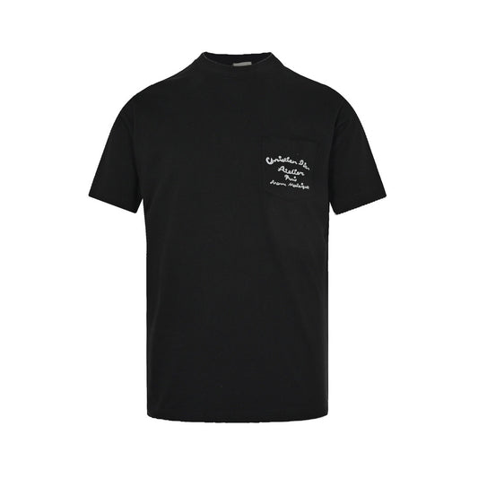 Dior 23ss pocket signature embroidered short sleeves