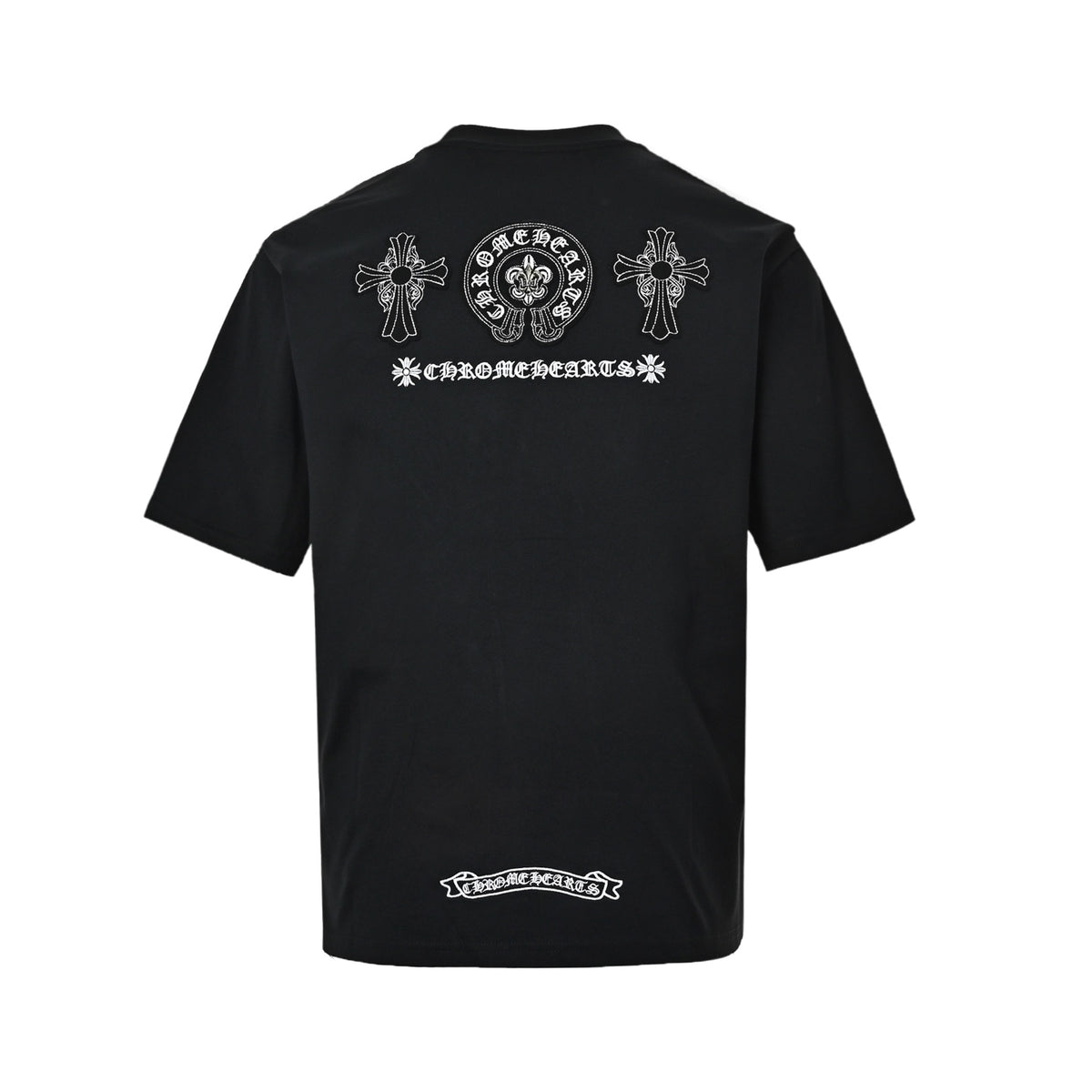 Chrome Hearts sword and horseshoe letter patch embroidered short sleeves