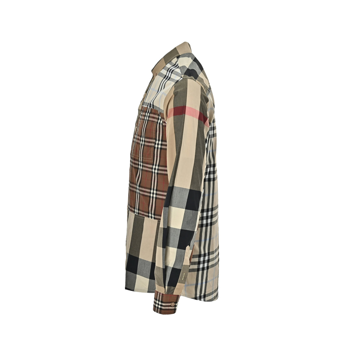 Burberry plaid stitching classic element shirt