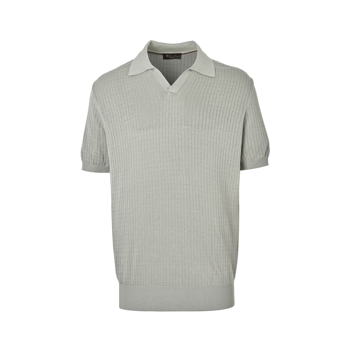 Loro Piana LP Bamboo Pattern Polo Short Sleeve