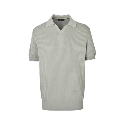 Loro Piana LP Bamboo Pattern Polo Short Sleeve