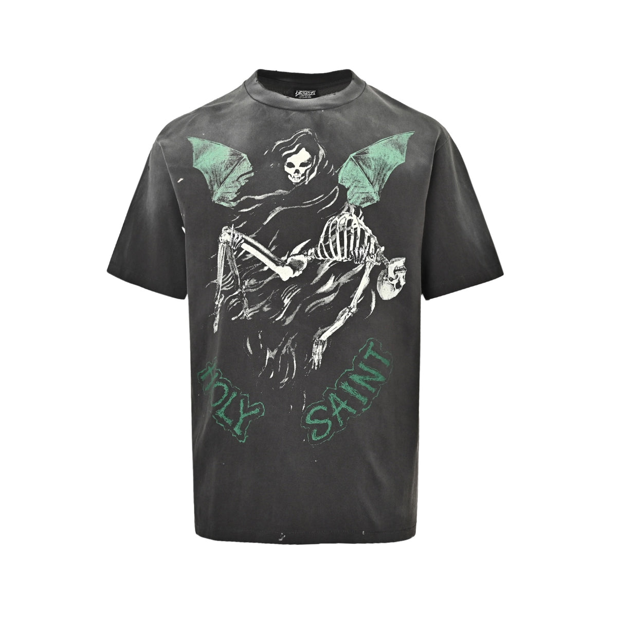 SAINT MICHAEL skull devil angel print short sleeves