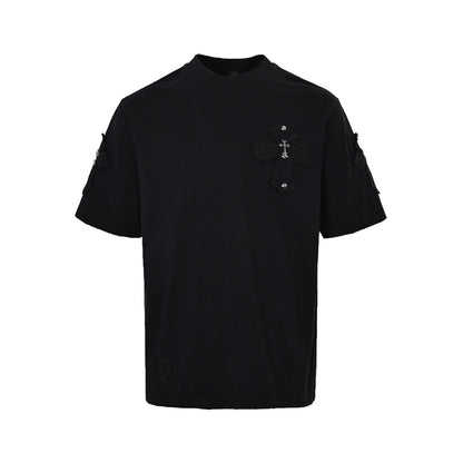 Chrome Hearts/Chrome Heart Tassel Large Patch Cross Short Sleeve