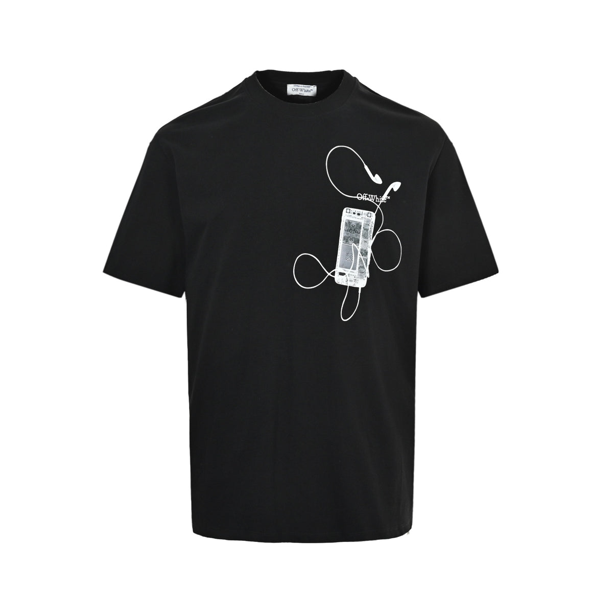 OFF WHITE CO VIRGIL 24ss digital headphones arrow print short sleeves