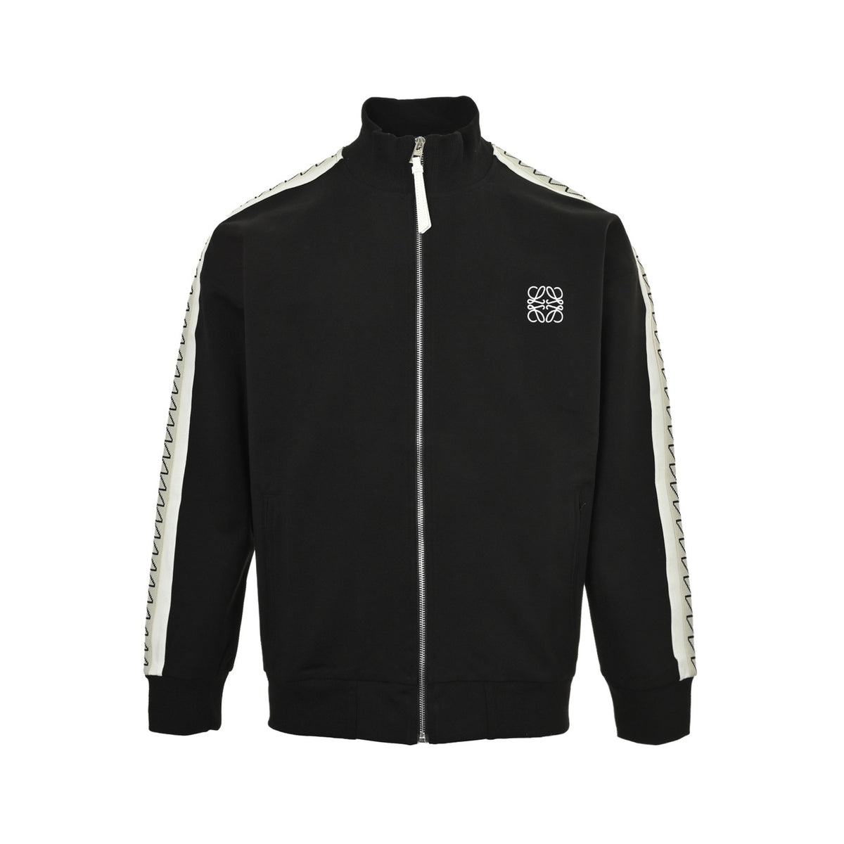 Loewe/Luo Yiwei 25Fw threaded webbing stitching logo embroidery suit zipper jacket