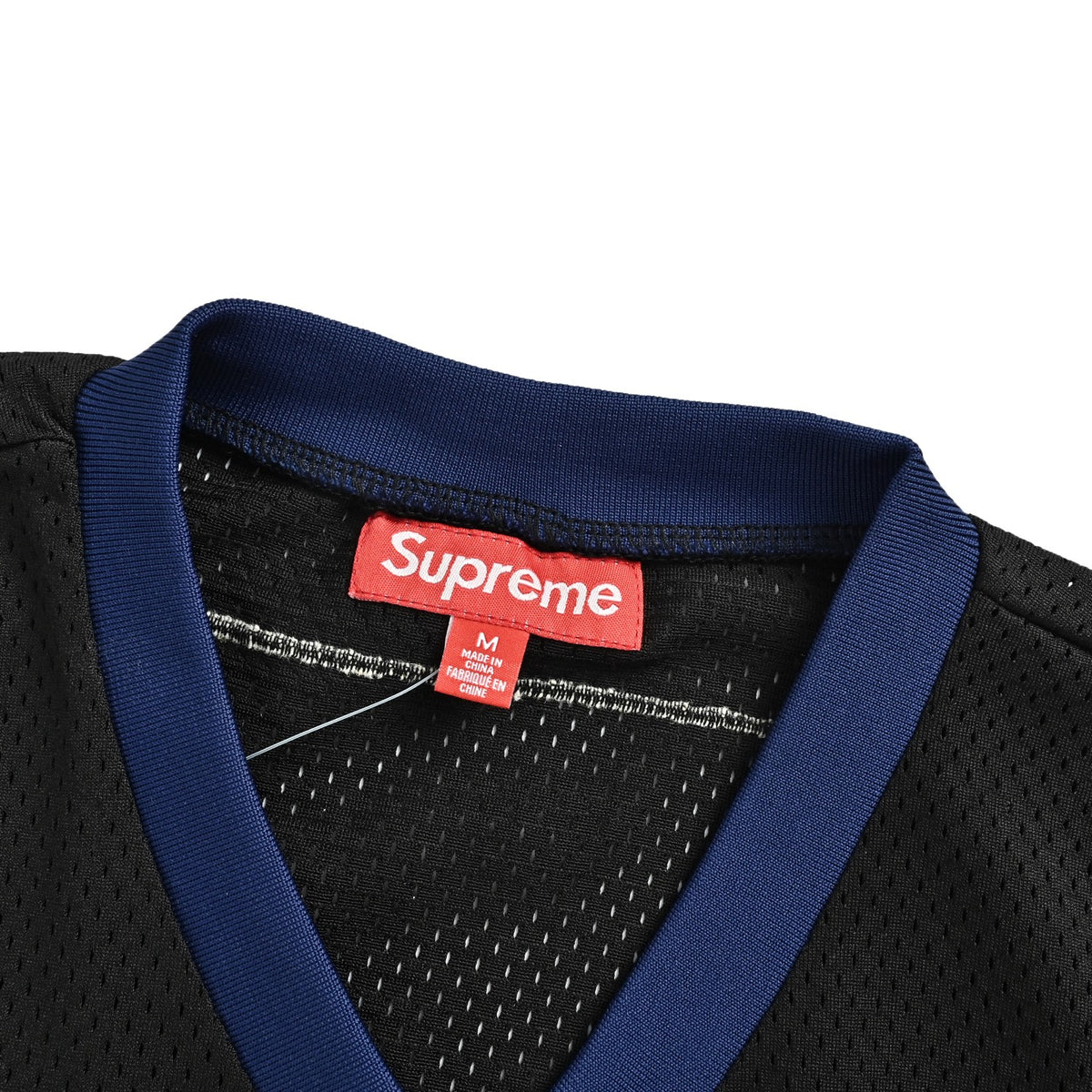 Supreme American V-neck contrast printed mesh football short sleeves