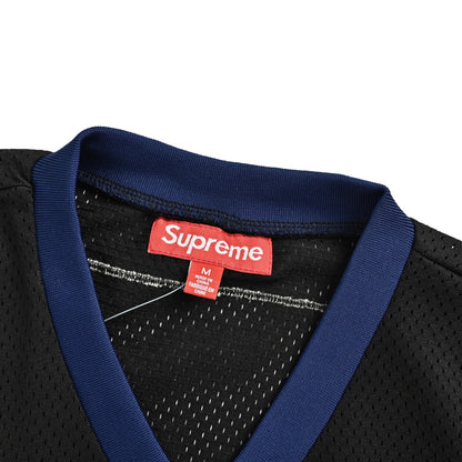 Supreme American V-neck contrast printed mesh football short sleeves