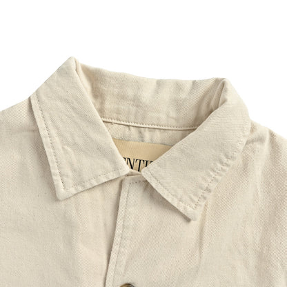 VALENTINO pocket metal V logo denim short-sleeved shirt