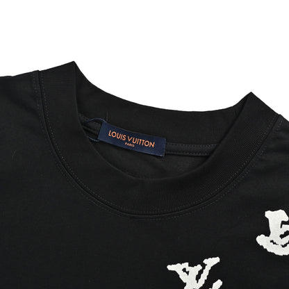 Louis Vuitton 26ss flocked presbyopia logo printed short sleeves