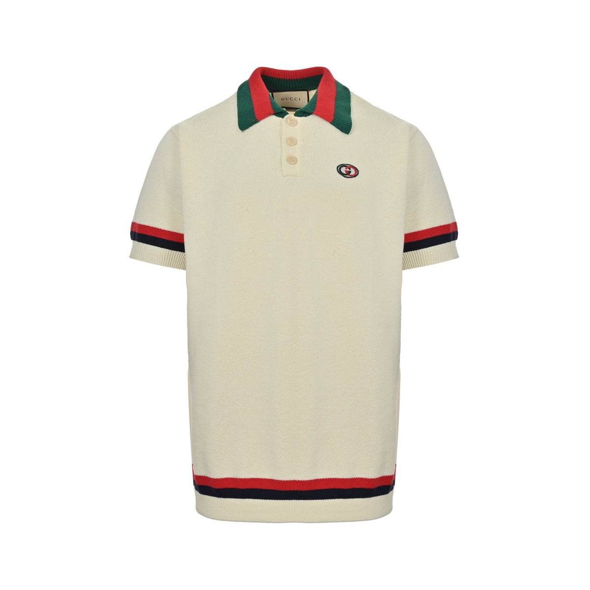 Gucci Double G embroidery stitching Polo knitted short sleeves on the chest
