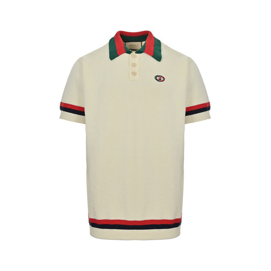 Gucci Double G embroidery stitching Polo knitted short sleeves on the chest