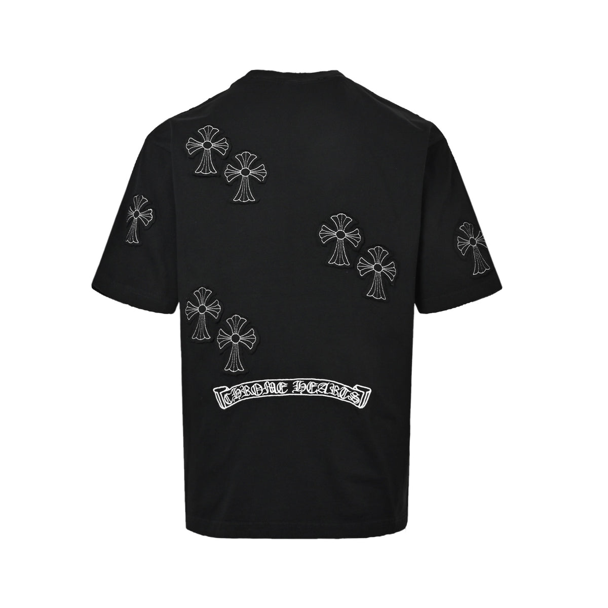 Chrome Hearts multi-label patch cross embroidery short sleeves
