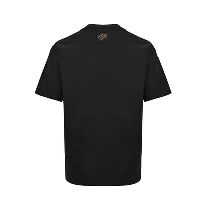 Louis Vuitton gold sequin letter logo short sleeves