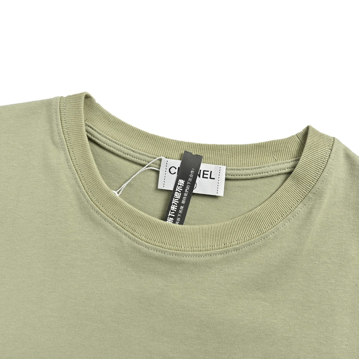 Chanel Xiaoxiang army green double CC large loog towel embroidered short sleeves