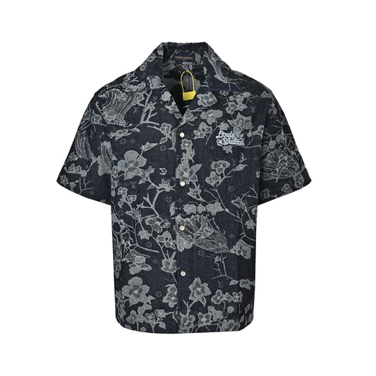 Louis Vuitton floral denim suit jacket