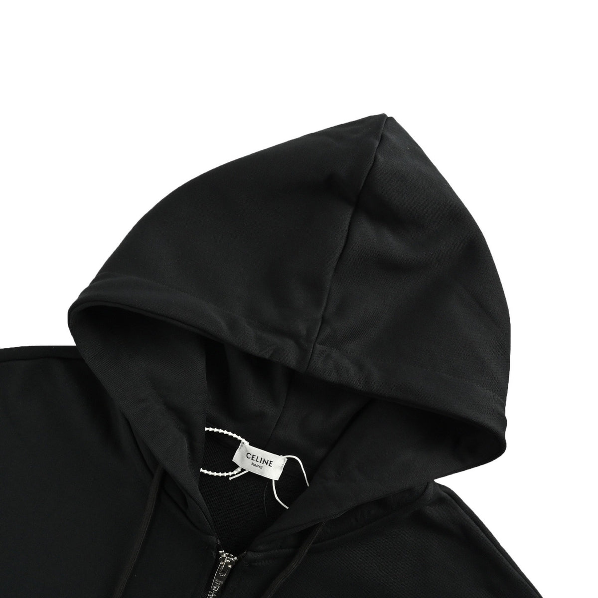 Celine 25Fw Gothic letter embroidered zipper hooded jacket